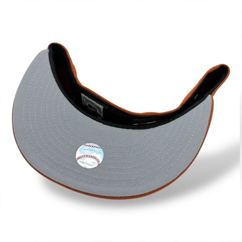 Los Angeles Angels Rust Orange Poly 50th Anniversary Patch Gray UV New Era 59FIFTY Fitted Hat