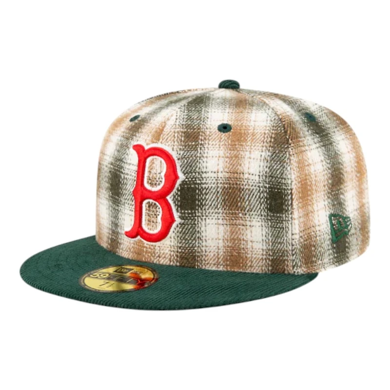 Boston Red Sox Plaid with Corduroy Bill 1961 ASG Patch Gray UV New Era 59FIFTY Fitted Hat