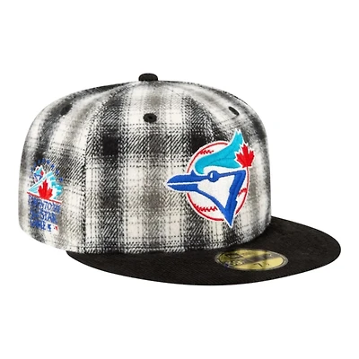 Toronto Blue Jays Plaid with Corduroy Bill 1991 ASG Patch Gray UV New Era 59FIFTY Fitted Hat