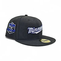 Minnesota Twins Black Leon the Lab Target Field 10th Patch Green UV New Era 59FIFTY Fitted Hat