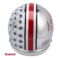 Ohio State Buckeyes 2024 National Champs Silver Riddell Speed Mini Helmet