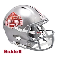 Ohio State Buckeyes 2024 National Champs Silver Riddell Replica Speed Full Size Helmet