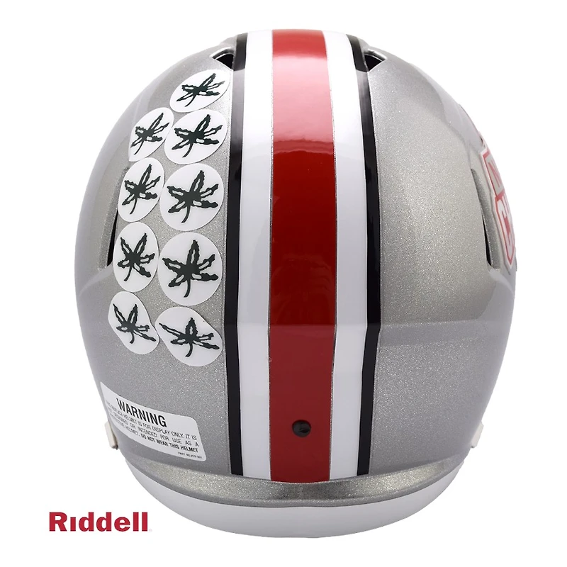 Ohio State Buckeyes 2024 National Champs Silver Riddell Replica Speed Full Size Helmet