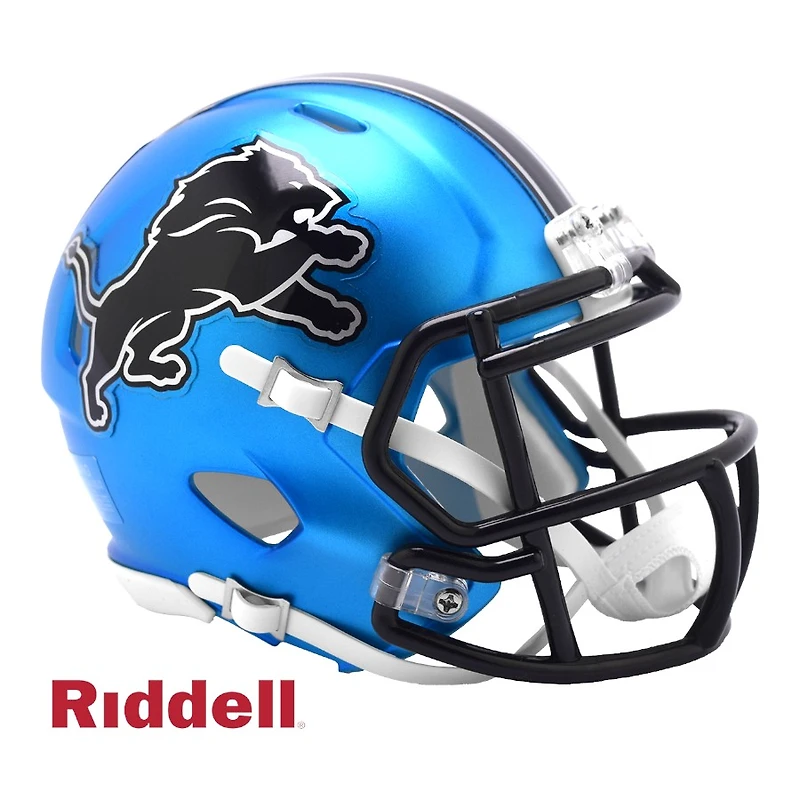 Detroit Lions Blue Alternate Riddell Speed Mini Helmet