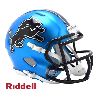 Detroit Lions Blue Alternate Riddell Speed Mini Helmet