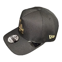 Los Angeles Dodgers Black with Gold Metal Badge Logo 8x Champ Patch New Era 9FIFTY A-Frame Snapback Hat