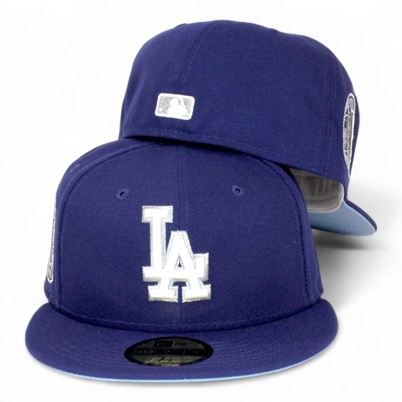 Los Angeles Dodgers Royal Blue 8x WS Champs Ring Patch Icy UV New Era 59FIFTY Fitted Hat