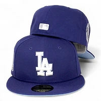 Los Angeles Dodgers Royal Blue 8x WS Champs Ring Patch Icy UV New Era 59FIFTY Fitted Hat
