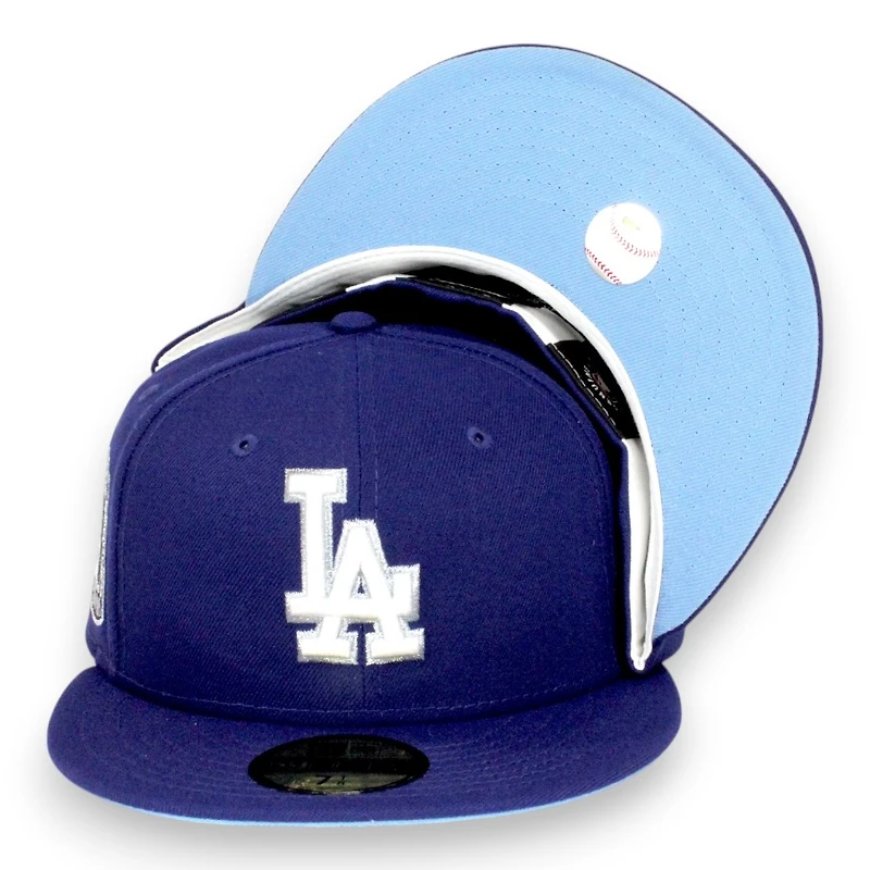 Los Angeles Dodgers Royal Blue 8x WS Champs Ring Patch Icy UV New Era 59FIFTY Fitted Hat
