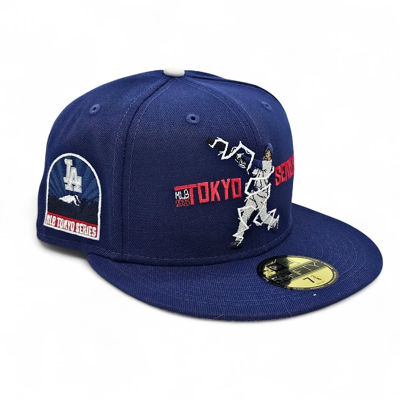Los Angeles Dodgers Shohei Ohtani Dark Royal Leon the Lab Tokoyo Series Patch Grey UV New Era 59FIFTY Fitted Hat