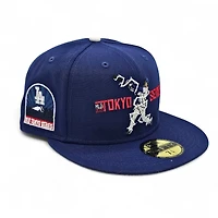 Los Angeles Dodgers Shohei Ohtani Dark Royal Leon the Lab Tokoyo Series Patch Grey UV New Era 59FIFTY Fitted Hat