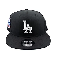 Los Angeles Dodgers Black 60th Anniversary Patch Icy Blue UV New Era 9FIFTY Snapback Hat
