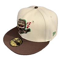 Lehigh Valley Coquis Chrome and Walnut Brown Puerto Rico Flag Patch Kelly Green UV MiLB New Era 59FIFTY Fitted Hat
