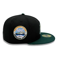Spokane Indians Black and Green NWL Patch Gray UV New Era 59FIFTY Fitted Hat