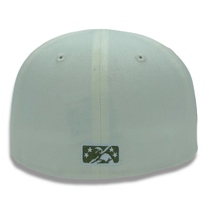 Spokane Indians Chrome and Olive Green NWL Patch UV New Era 59FIFTY Fitted Hat