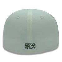 Spokane Indians Chrome and Olive Green NWL Patch UV New Era 59FIFTY Fitted Hat