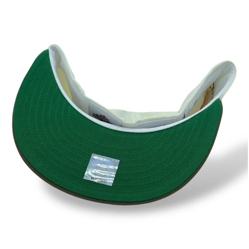 Spokane Indians Chrome and Olive Green NWL Patch UV New Era 59FIFTY Fitted Hat