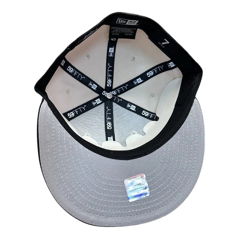 San Francisco 49ers Stone and Black SB XXIV Patch Gray UV New Era 59FIFTY Fitted Hat