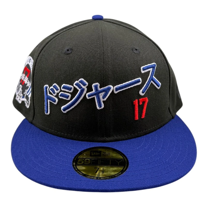 Los Angeles Dodgers Ohtani Black and Royal Grey UV New Era 59FIFTY Fitted Hat