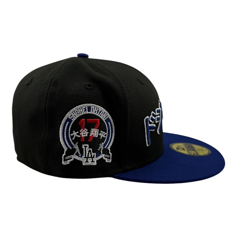 Los Angeles Dodgers Ohtani Black and Royal Grey UV New Era 59FIFTY Fitted Hat