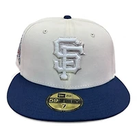 San Francisco Giants Chrome and Navy 50th Anniversary Patch Icy Blue UV New Era 59FIFTY Fitted Hat