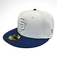 San Francisco Giants Chrome and Navy 50th Anniversary Patch Icy Blue UV New Era 59FIFTY Fitted Hat