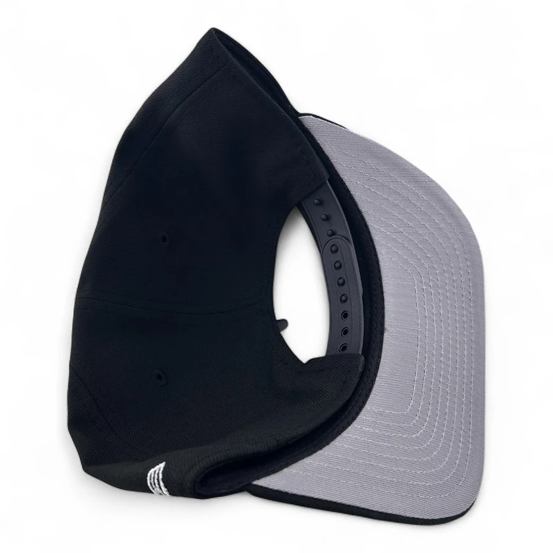 Mexico White on Black Old English Mexico Flag Patch Gray UV New Era A-Frame Snapback Hat