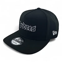 San Diego Padres White on Black Old English 40th Anni Patch Gray UV New Era A-Frame Snapback Hat