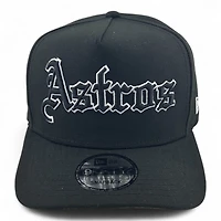 Houston Astros White on Black Old English 45 Years Patch Gray UV New Era A-Frame Snapback Hat