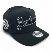 Houston Astros White on Black Old English 45 Years Patch Gray UV New Era A-Frame Snapback Hat