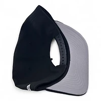 Chicago White Sox White on Black Old English Comiskey Parck Patch Gray UV New Era A-Frame Snapback Hat