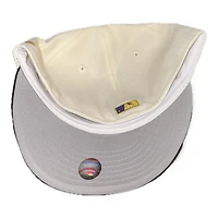 Los Angeles Dodgers Chrome and Black Script 42 Patch Gray UV New Era 59FIFTY Fitted Hat