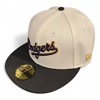 Los Angeles Dodgers Chrome and Black Script 42 Patch Gray UV New Era 59FIFTY Fitted Hat