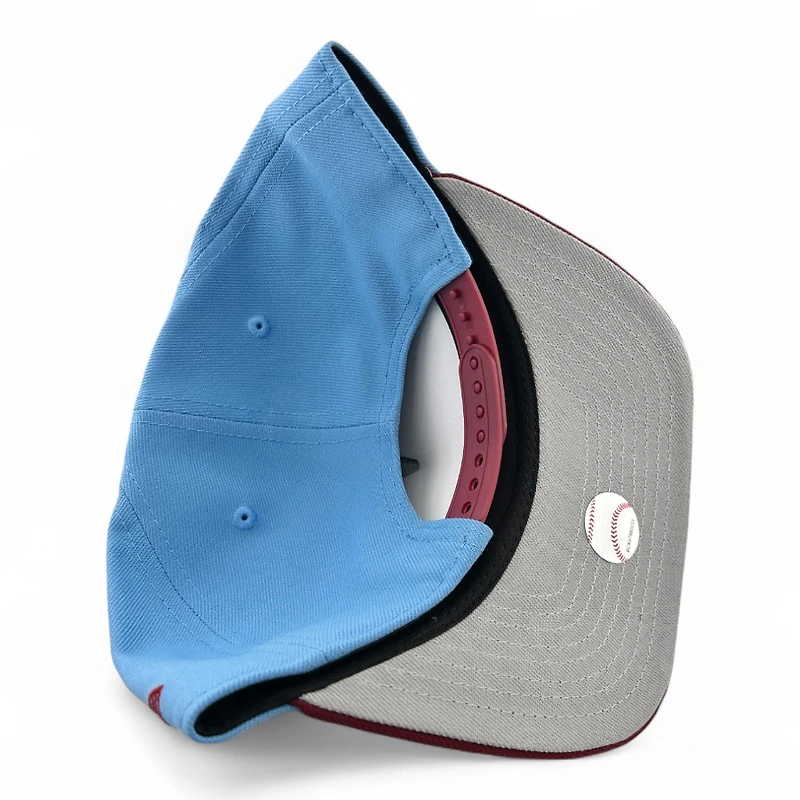 Philadelphia Phillies Blue and Maroon 20th Anni Patch New Era 9FIFTY A-Frame Snapback Hat