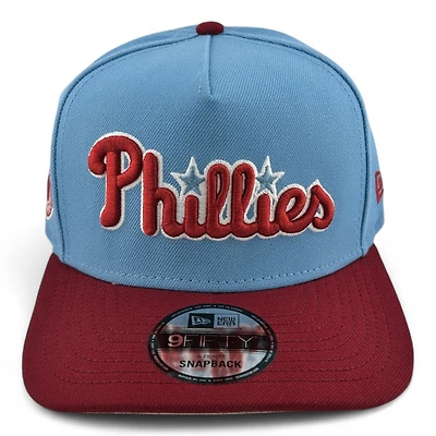Philadelphia Phillies Blue and Maroon 20th Anni Patch New Era 9FIFTY A-Frame Snapback Hat