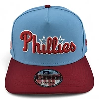 Philadelphia Phillies Blue and Maroon 20th Anni Patch New Era 9FIFTY A-Frame Snapback Hat
