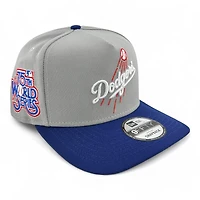 Los Angeles Dodgers Gray and Royal Blue 75th WS Patch New Era 9FIFTY A-Frame Snapback Hat