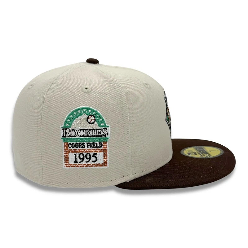 Colorado Rockies Stone and Brown 1995 Patch Kelly Green UV New Era 59FIFTY Fitted Hat