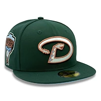 Arizona Diamondbacks Dark Green and Metallic Iris 1998 Inaugural Patch Icy Blue UV New Era 59FIFTY Fitted Hat