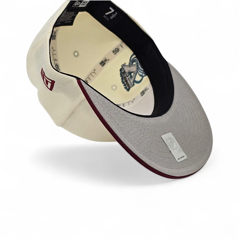 Colorado Avalanche Chrome Cardinal 2T Leon the Lab 10th Anniversary Patch Grey UV New Era 59FIFTY Fitted Hat