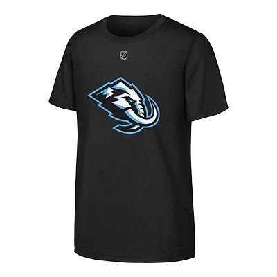 Youth Utah Mammoth Black Primary Logo NHL T-Shirt