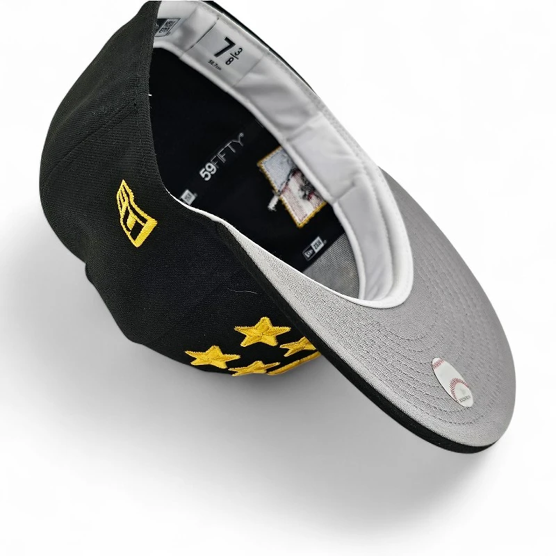 Pittsburgh Pirates Black Leon the Lab Roberto Clemente 21 Patch Grey UV New Era 59FIFTY Fitted Hat