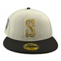 Seattle Mariners Chrome and Black 2005 ASG Patch Money Green UV New Era 59FIFTY Fitted Hat