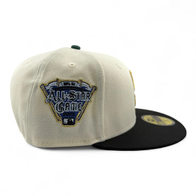 Seattle Mariners Chrome and Black 2005 ASG Patch Money Green UV New Era 59FIFTY Fitted Hat