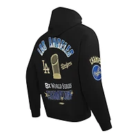 Los Angeles Dodgers Black 8 Time World Champions Pro Standard Fleece Hoodie