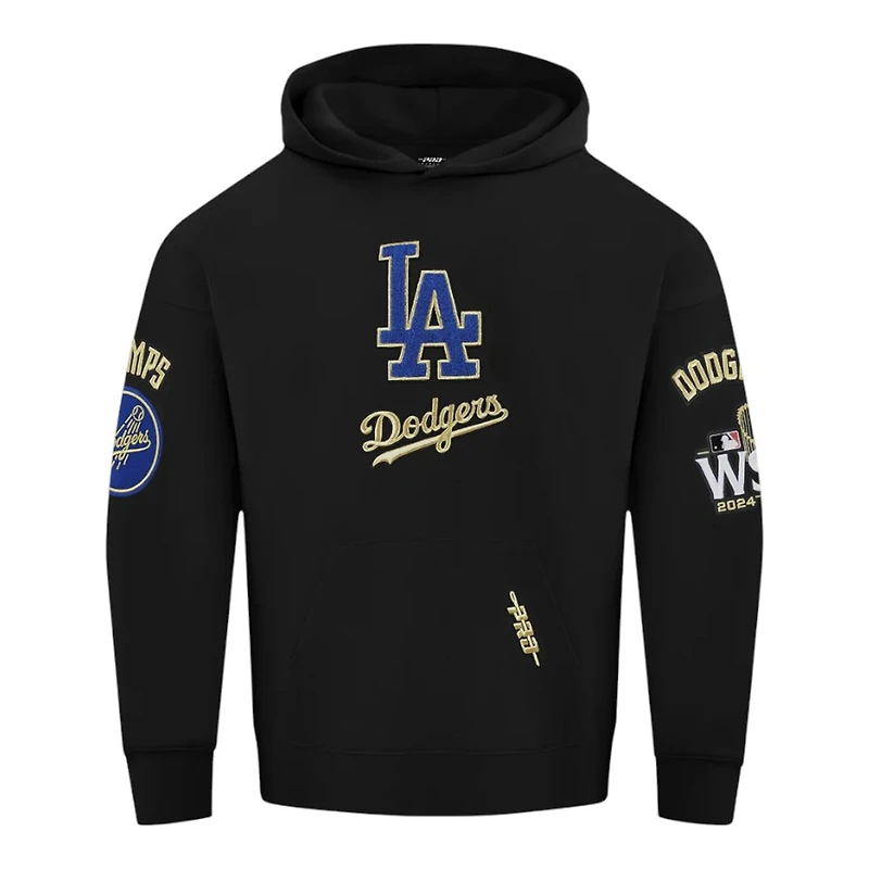 Los Angeles Dodgers Black 8 Time World Champions Pro Standard Fleece Hoodie