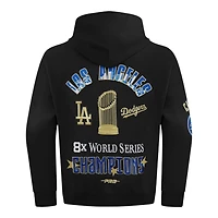 Los Angeles Dodgers Black 8 Time World Champions Pro Standard Fleece Hoodie