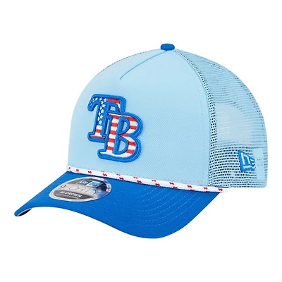 Tampa Bay Rays Light Blue 2025 Fourth of July USA New Era 9FORTY M-Crown A-Frame Adjustable Hat