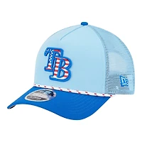 Tampa Bay Rays Light Blue 2025 Fourth of July USA New Era 9FORTY M-Crown A-Frame Adjustable Hat