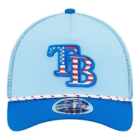 Tampa Bay Rays Light Blue 2025 Fourth of July USA New Era 9FORTY M-Crown A-Frame Adjustable Hat